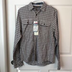 Tailor Vintage S Purple and Gray Long Sleeve Button Down Shirt Luxe Performance